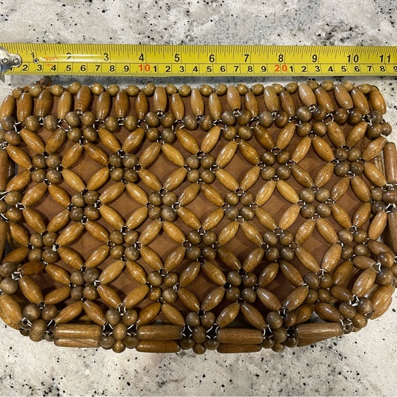 Set of 2 Vintage Wooden Bead Bags - Picture 5 of 11